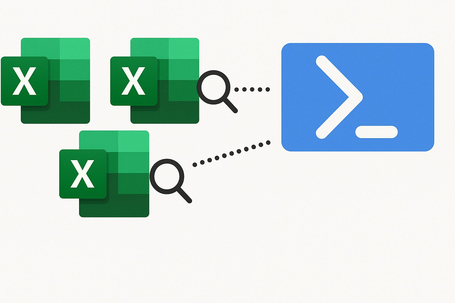 eye-catching image of search excel files by powershell