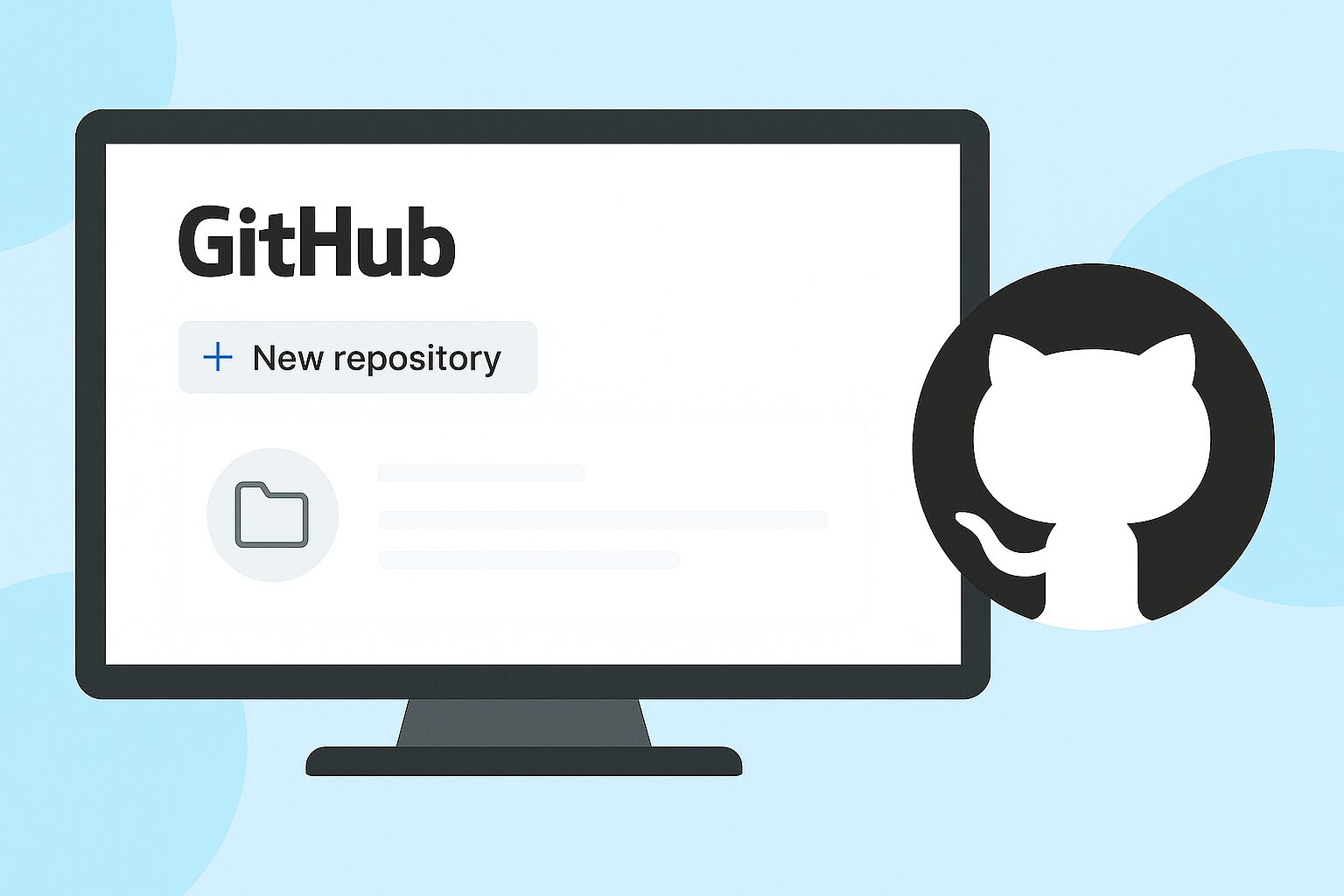 eye catching image of how to create a git repository on github
