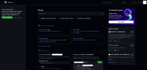 GitHubダッシュボード画面の画面キャプチャ
