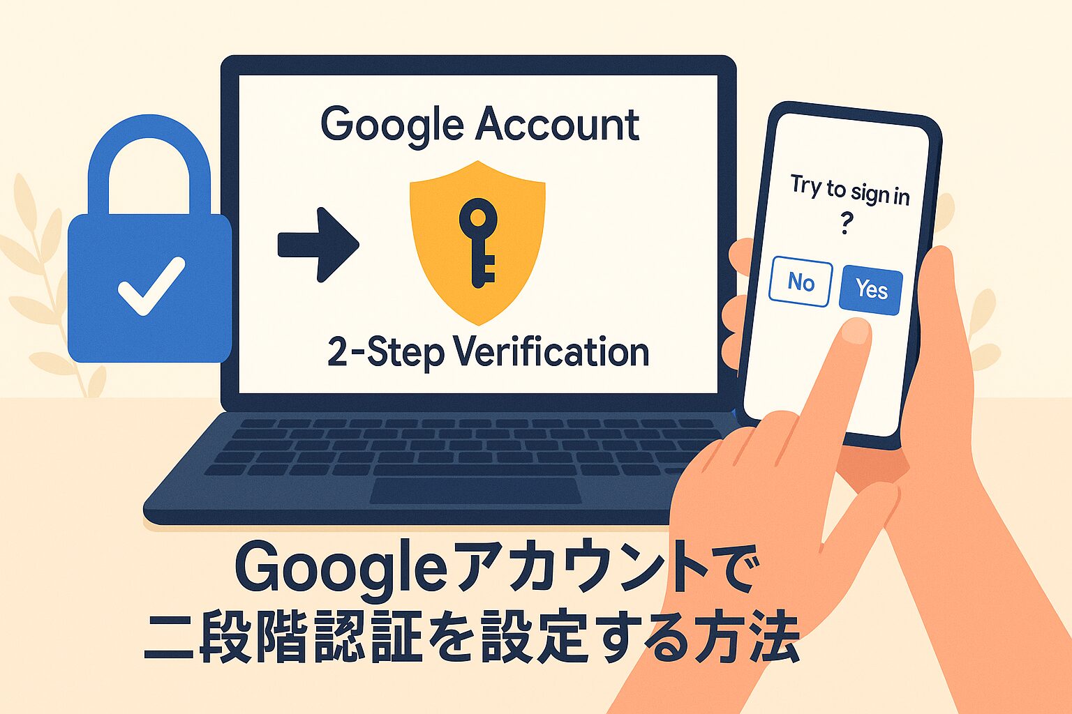 eye catching image of how to set up two factor authentication on google account
