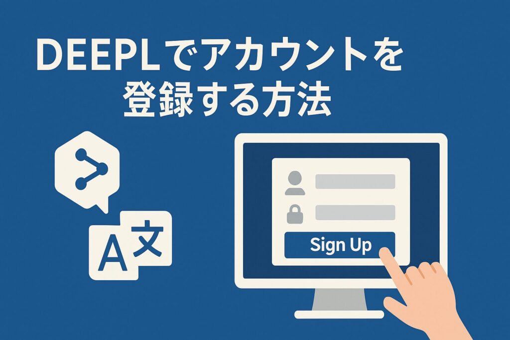 DeepLでアカウントを登録する方法のアイキャッチ画像