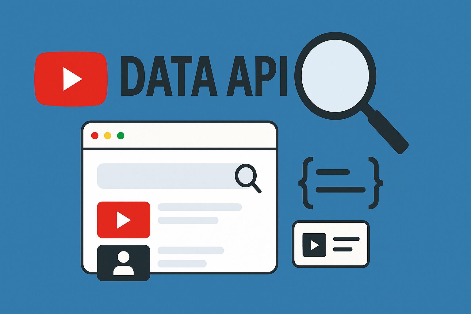 eye catching image of how to use the youtube data api search resource