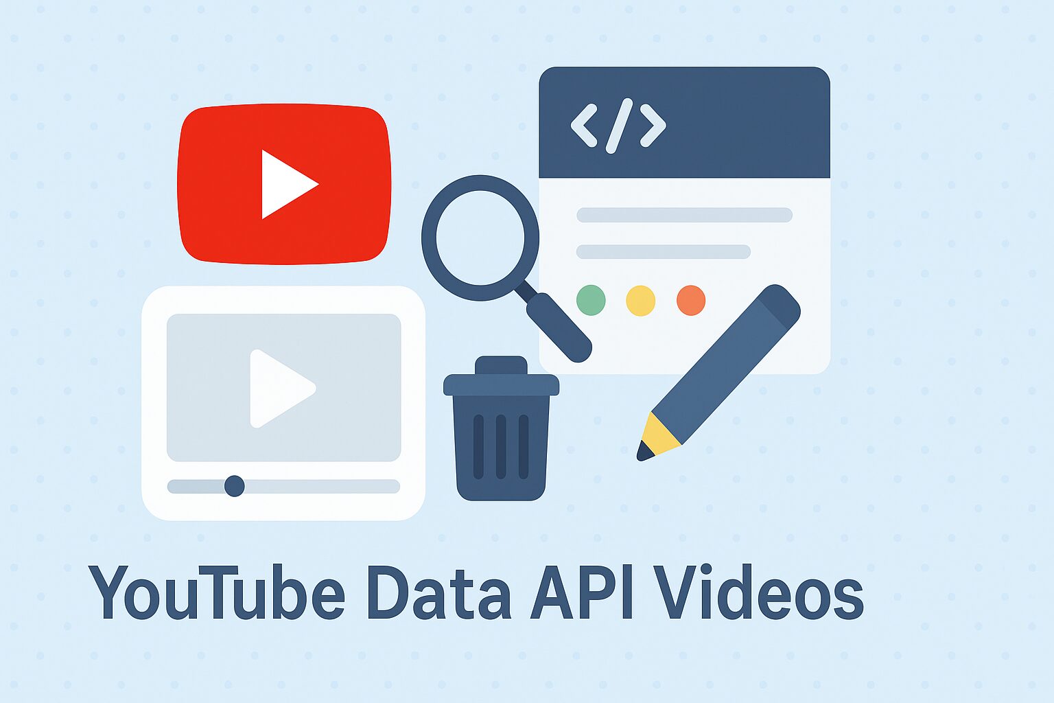 eye catching image of youtube data api videos resource
