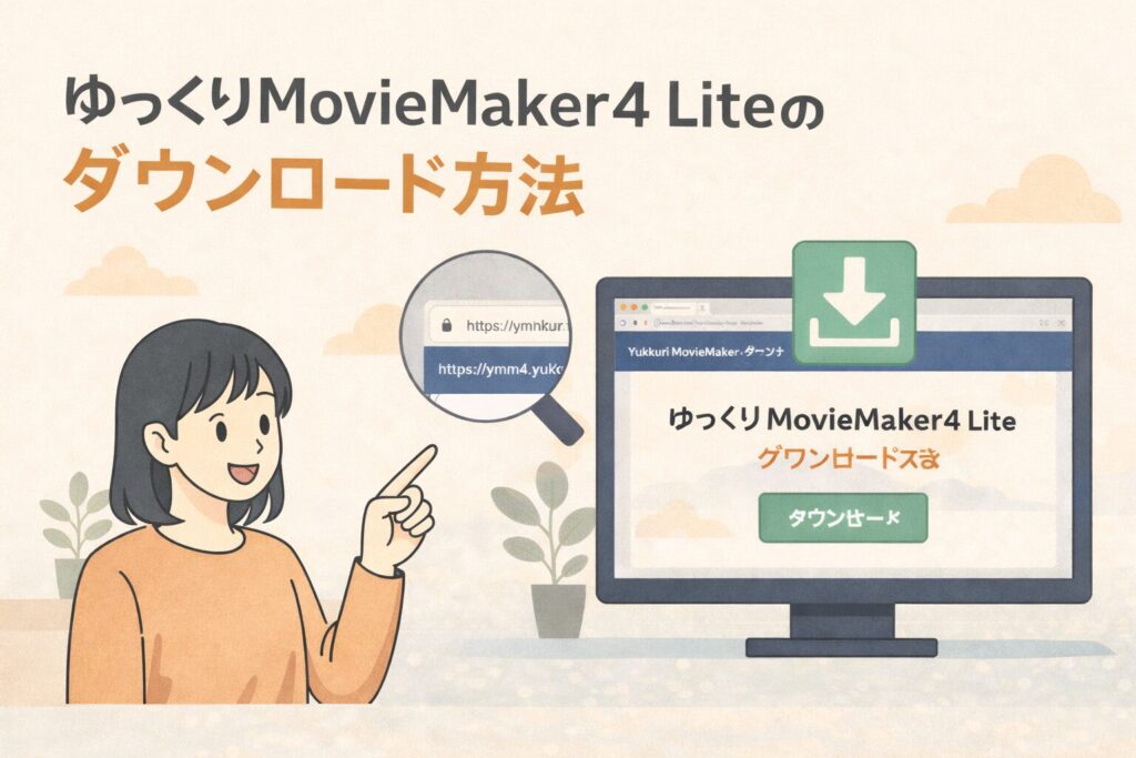 ゆっくりMovieMaker4 Liteのダウンロード方法のアイキャッチ画像