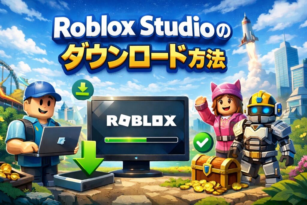 Roblox Studioのダウンロード方法のアイキャッチ画像