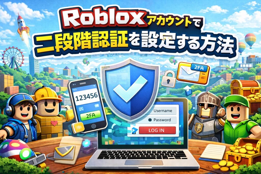 Robloxアカウントで二段階認証を設定する方法のアイキャッチ画像