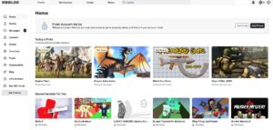 アカウントのホーム画面の画面キャプチャ