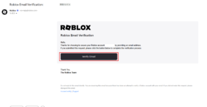 メールアドレスに届いた確認メール内の「Verify Email」ボタンを押す操作の画面キャプチャ