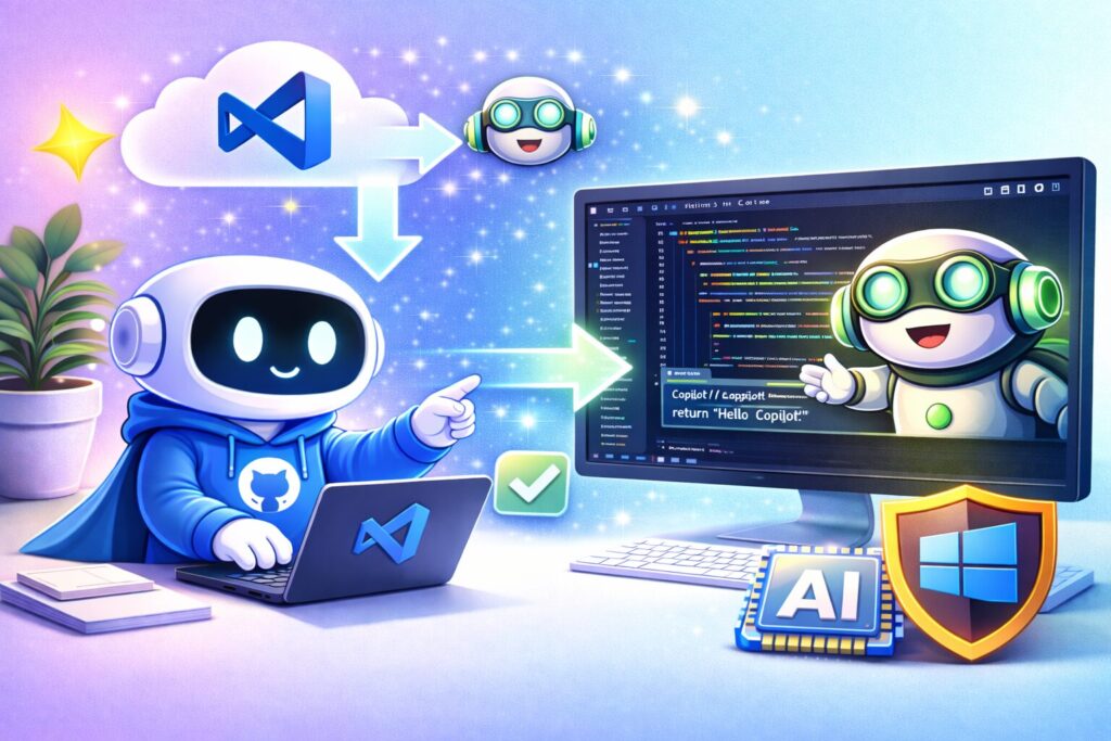 Visual Studio CodeでGitHub Copilotを利用する方法のアイキャッチ画像