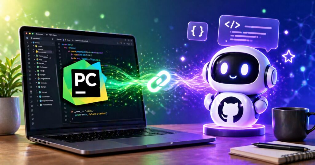 PyCharmとGitHub Copilotを連携する方法のアイキャッチ画像