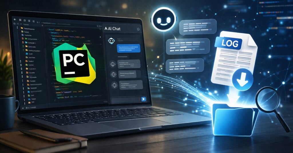 PyCharmでAIチャットのログを取得する方法のアイキャッチ画像