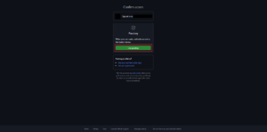 「Use passkey」ボタンを押す操作の画面キャプチャ