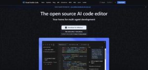 Visual Studio Codeの公式サイトを開く操作の画面キャプチャ