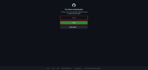 認証アプリに表示されている対象のGitHubアカウントの認証コードを入力し、「Verify」ボタンを押す操作の画面キャプチャ