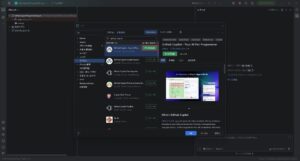 「インストール」ボタンが「IDE を再起動」ボタンに変わるため、その「IDE を再起動」ボタンを押す操作の画面キャプチャ