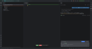 GitHub Copilot Chatに指示（プロンプト）を入力し、「Send（送信）」ボタンを押す操作の画面キャプチャ（実行結果例）