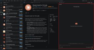 Claude Codeのサイドバーでチャットが使えるようになる操作の画面キャプチャ